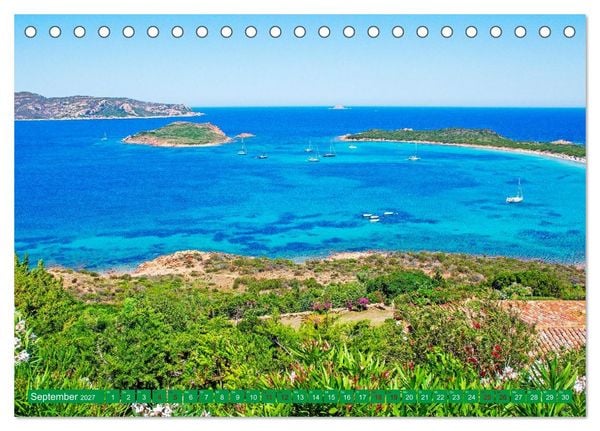 Produktbild: Sardinien Insel mit Meerblick (Tischkalender 2027 DIN A5 quer), CALVENDO Monatskalender