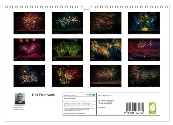 Produktbild: Das Feuerwerk (Wandkalender 2026 DIN A4 quer), CALVENDO Monatskalender