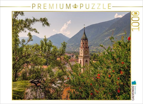 CALVENDO Puzzle Nilolauskirche in Merans Altstadt, Südtirol | 1000 Teile Lege-Größe 64x48cm Foto-Puzzle für glückliche Stunden