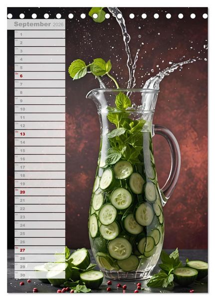 Produktbild: Vitalit&auml;t im Glas - Erfrischende Momente mit Infused Water Kreationen (Tischkalender 2026 DIN A5 hoch), CALVENDO Monatskalender