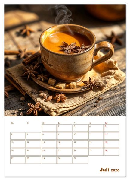 Produktbild: Tee-Reise - Entdeckungen aus aller Welt (Wandkalender 2026 DIN A2 hoch), CALVENDO Monatskalender