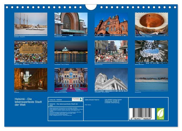 Produktbild: Helsinki - Die lebenswerteste Stadt der Welt (Wandkalender 2026 DIN A4 quer), CALVENDO Monatskalender