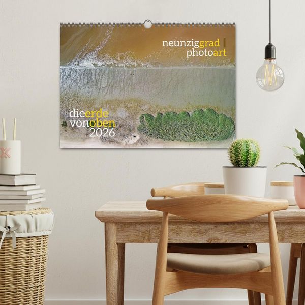 Produktbild: neunziggrad photoart: die erde von oben (Wandkalender 2026 DIN A3 quer), CALVENDO Monatskalender