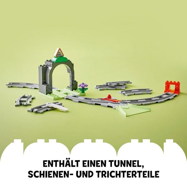 Produktbild: LEGO DUPLO 10425 Town Eisenbahntunnel und Schienen, Montessori Spielzeug