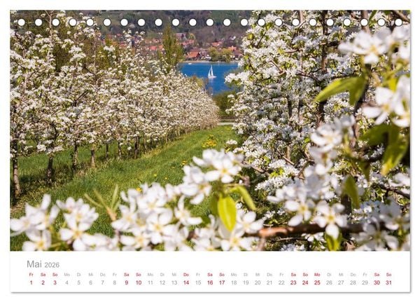 Produktbild: BODENSEE Drei L&auml;nder - ein See (Tischkalender 2026 DIN A5 quer), CALVENDO Monatskalender