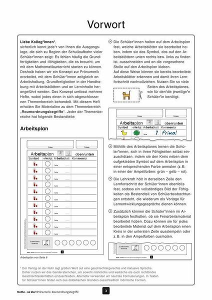 Produktbild: Mathe - na klar! Pr&auml;numerik: Raumordnungsbegriffe