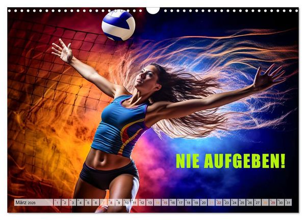 Produktbild: Volleyball und Motivation (Wandkalender 2026 DIN A3 quer), CALVENDO Monatskalender