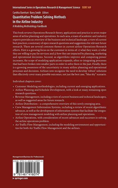 Produktbild: Quantitative Problem Solving Methods in the Airline Industry