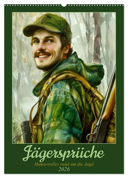 Produktbild: J&auml;gerspr&uuml;che (Wandkalender 2026 DIN A2 hoch), CALVENDO Monatskalender