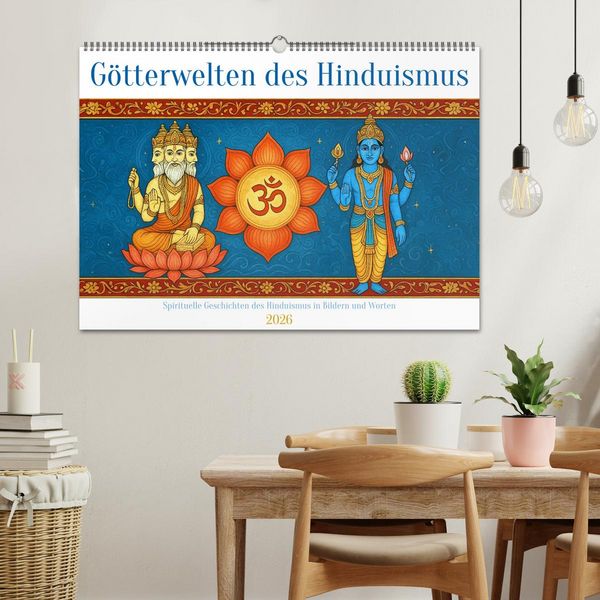 Produktbild: G&ouml;tterwelten des Hinduismus (Wandkalender 2026 DIN A2 quer), CALVENDO Monatskalender