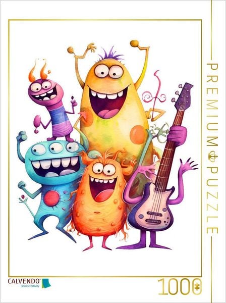 Produktbild: CALVENDO Puzzle Monsterkapelle spielt auf | 1000 Teile Lege-Gr&ouml;&szlig;e 64x48cm Foto-Puzzle f&uuml;r gl&uuml;ckliche Stunden