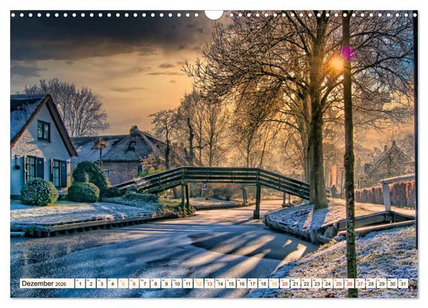 Produktbild: Reise durch die Niederlande - Giethoorn in der Provinz Overijssel (Wandkalender 2026 DIN A3 quer), CALVENDO Monatskalender