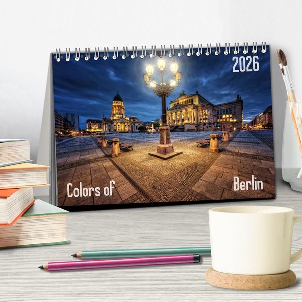 Produktbild: Colors of Berlin 2026 (Tischkalender 2026 DIN A5 quer), CALVENDO Monatskalender