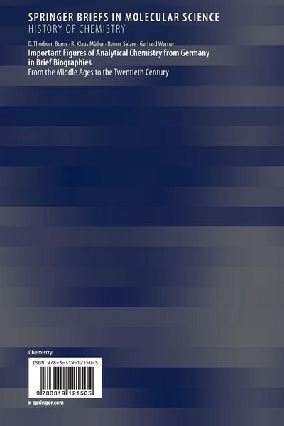 Produktbild: Important Figures of Analytical Chemistry from Germany in Brief Biographies