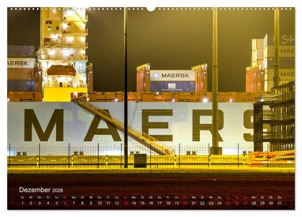 Produktbild: Impressionen vom JadeWeserPort (Wandkalender 2026 DIN A2 quer), CALVENDO Monatskalender