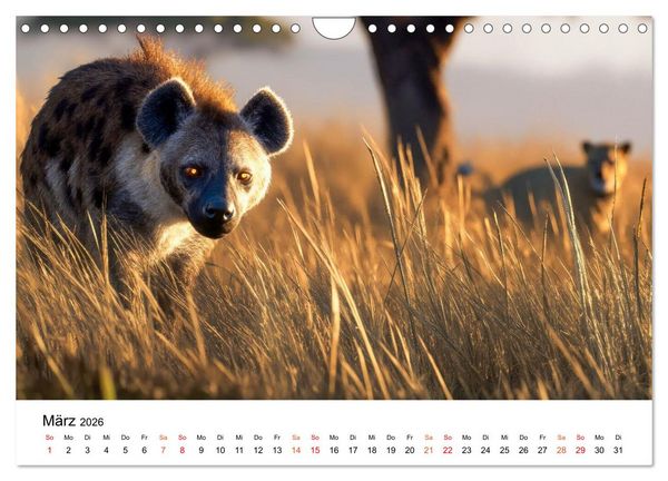Produktbild: Hy&auml;nen - Afrikas geheimnisvolle J&auml;ger (Wandkalender 2026 DIN A4 quer), CALVENDO Monatskalender