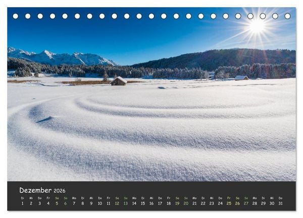 Produktbild: Ammersee bis Walchensee - Traumlandschaften im Voralpenland (Tischkalender 2026 DIN A5 quer), CALVENDO Monatskalender