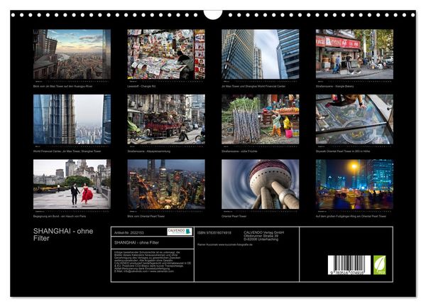 Produktbild: SHANGHAI - ohne Filter (Wandkalender 2026 DIN A3 quer), CALVENDO Monatskalender