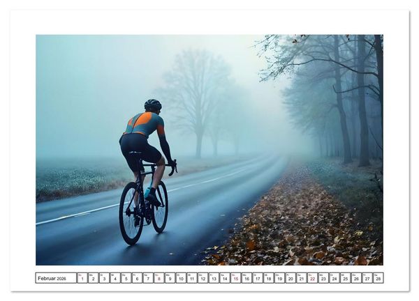 Produktbild: Kilometerkiller - Rennrad-Power im Jahresverlauf (Wandkalender 2026 DIN A2 quer), CALVENDO Monatskalender