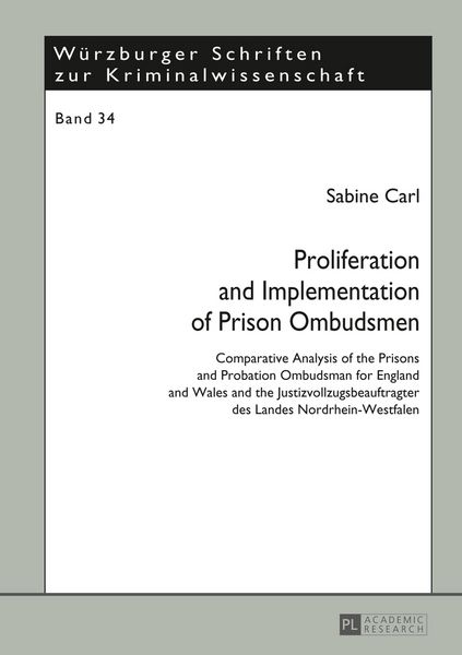 Produktbild: Proliferation and Implementation of Prison Ombudsmen