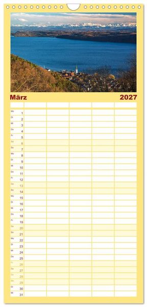 Produktbild: Familienplaner 2027 - Herbst rund um den Bodensee mit 5 Spalten (Wandkalender, 21 x 45 cm) CALVENDO
