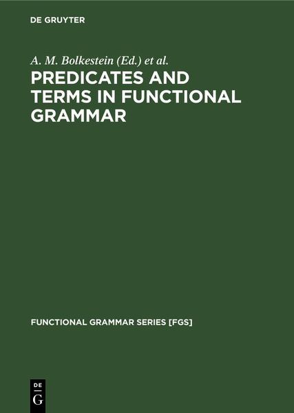 Produktbild: Predicates and Terms in Functional Grammar