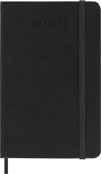 Produktbild: Moleskine 18 Monate Wochen Notizkalender 2026/2027, P/A6, 1 Wo = 1 Seite, Rechts linierte Seite, Fester Einband, Schwarz<BR>