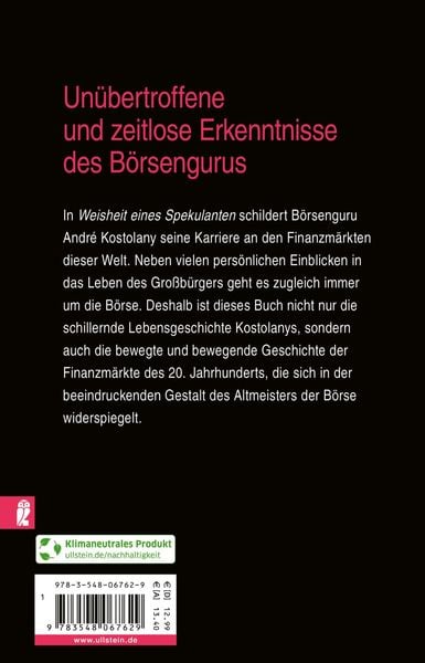 Produktbild: Weisheit eines Spekulanten