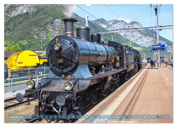 Produktbild: Dampfloks im s&uuml;dbadischen Raum (hochwertiger Premium Wandkalender 2026 DIN A2 quer), Kunstdruck in Hochglanz