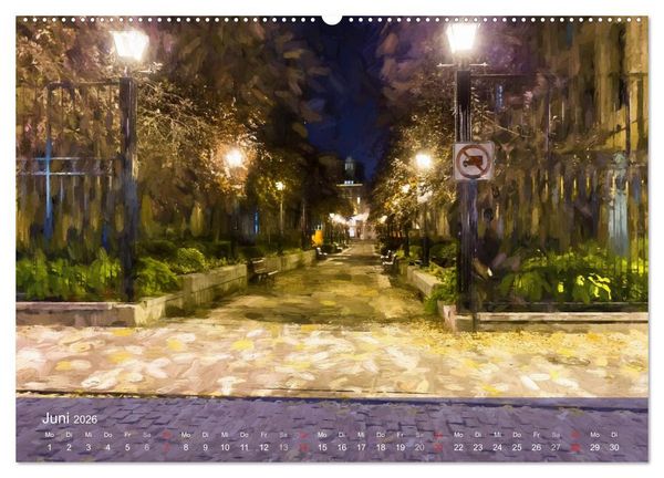 Produktbild: Montreal bei Nacht (Wandkalender 2026 DIN A2 quer), CALVENDO Monatskalender