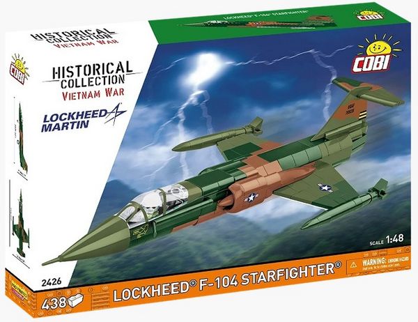 Produktbild: COBI Historical Collection 2426 - Lockheed F-104 Starfighter, Vietnam War, Bausatz 1:48, 438 Teile