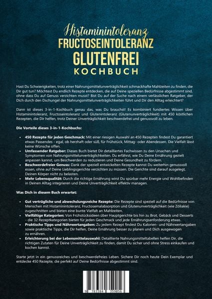 Produktbild: Histaminintoleranz, Fructoseintoleranz und Glutenfrei Kochbuch