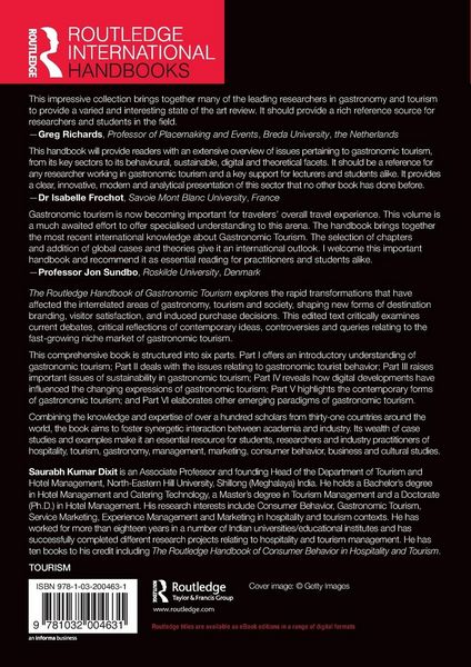 Produktbild: The Routledge Handbook of Gastronomic Tourism