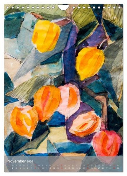 Produktbild: Karl Sock Blumenaquarelle (Wandkalender 2026 DIN A4 hoch), CALVENDO Monatskalender