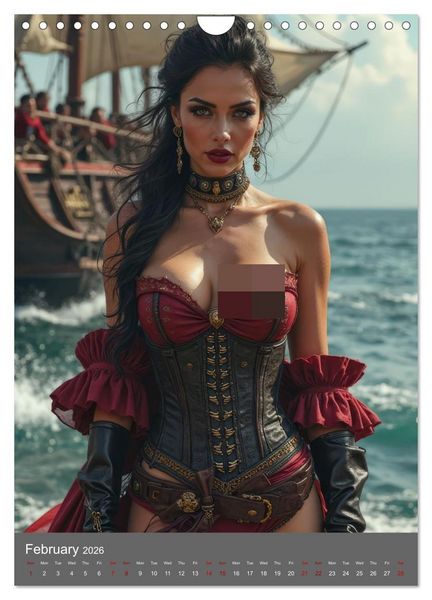 Produktbild: Pirate princesses (Wall Calendar 2026 DIN A4 portrait), CALVENDO 12 Month Wall Calendar