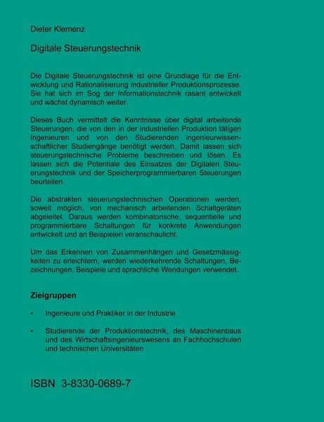 Produktbild: Digitale Steuerungstechnik f&uuml;r Ingenieure der Produktionstechnik
