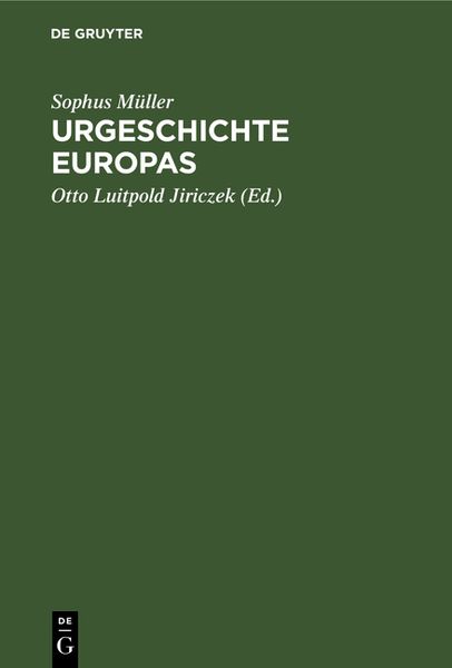 Produktbild: Urgeschichte Europas