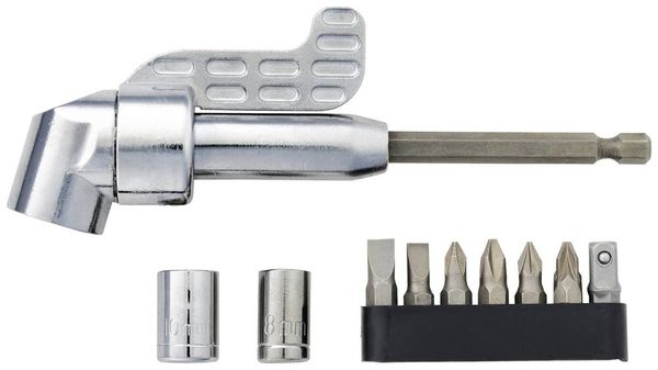 TOOLCRAFT 2521675 Winkelschraubervorsatz Länge 135mm Antrieb 1/4' (6.3 mm) 128cm