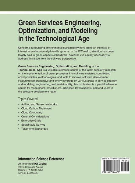 Produktbild: Green Services Engineering, Optimization, and Modeling in the Technological Age
