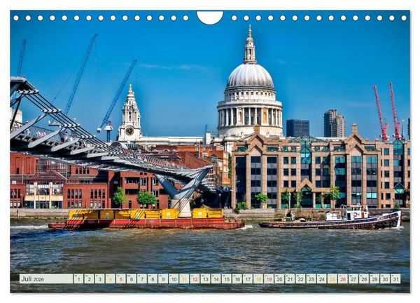 Produktbild: B&uuml;hne frei f&uuml;r London und die Themse (Wandkalender 2026 DIN A4 quer), CALVENDO Monatskalender