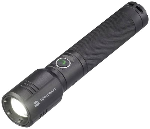 Produktbild: TOOLCRAFT SMD LED Taschenlampe verstellbar, mit USB-Schnittstelle, mit Stroboskopmodus akkubetrieben 1000 lm 35 h 194 g