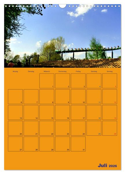 Produktbild: Freizeitparkmomente / Planer (Wandkalender 2026 DIN A3 hoch), CALVENDO Monatskalender