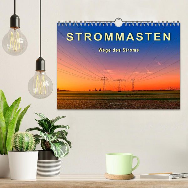 Produktbild: Strommasten - Wege des Stroms (Wandkalender 2026 DIN A4 quer), CALVENDO Monatskalender