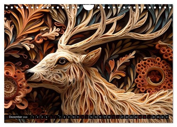 Produktbild: Quilling Inspirationen (Wandkalender 2026 DIN A4 quer), CALVENDO Monatskalender