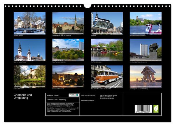Produktbild: Chemnitz und Umgebung (Wandkalender 2026 DIN A3 quer), CALVENDO Monatskalender