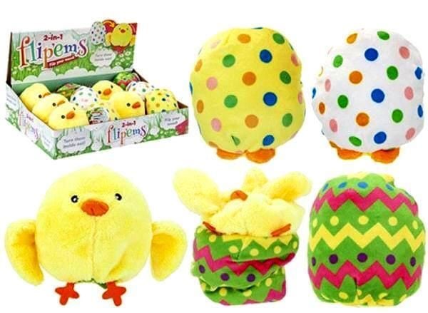 2 in 1 Wendeplüsch Küken, 12 cm