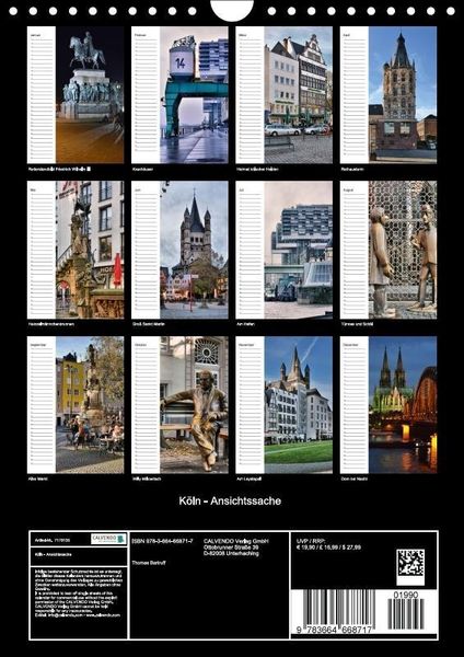 Produktbild: K&ouml;ln - Ansichtssache (Wandkalender immerw&auml;hrend DIN A4 hoch)