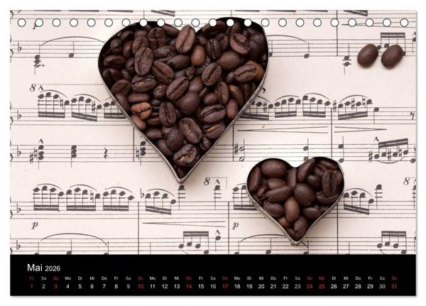 Produktbild: Kaffee & Schokolade (Tischkalender 2026 DIN A5 quer), CALVENDO Monatskalender