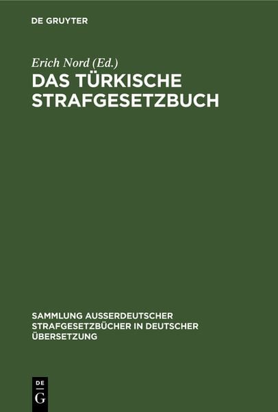 Produktbild: Das t&uuml;rkische Strafgesetzbuch