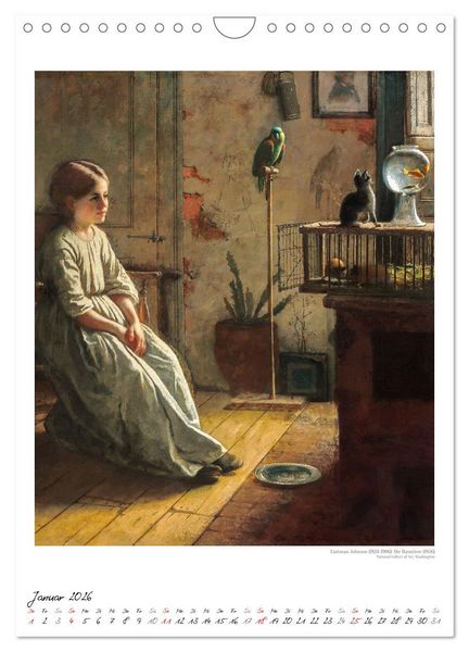 Produktbild: Beste Freunde Hund - Katze - Vogel - Mensch Kunstkalender (Wandkalender 2026 DIN A4 hoch), CALVENDO Monatskalender